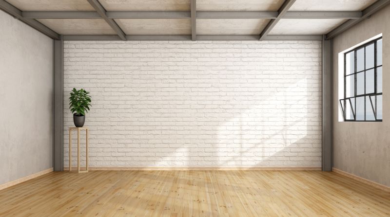 Interior Brick Wall with Whitewash